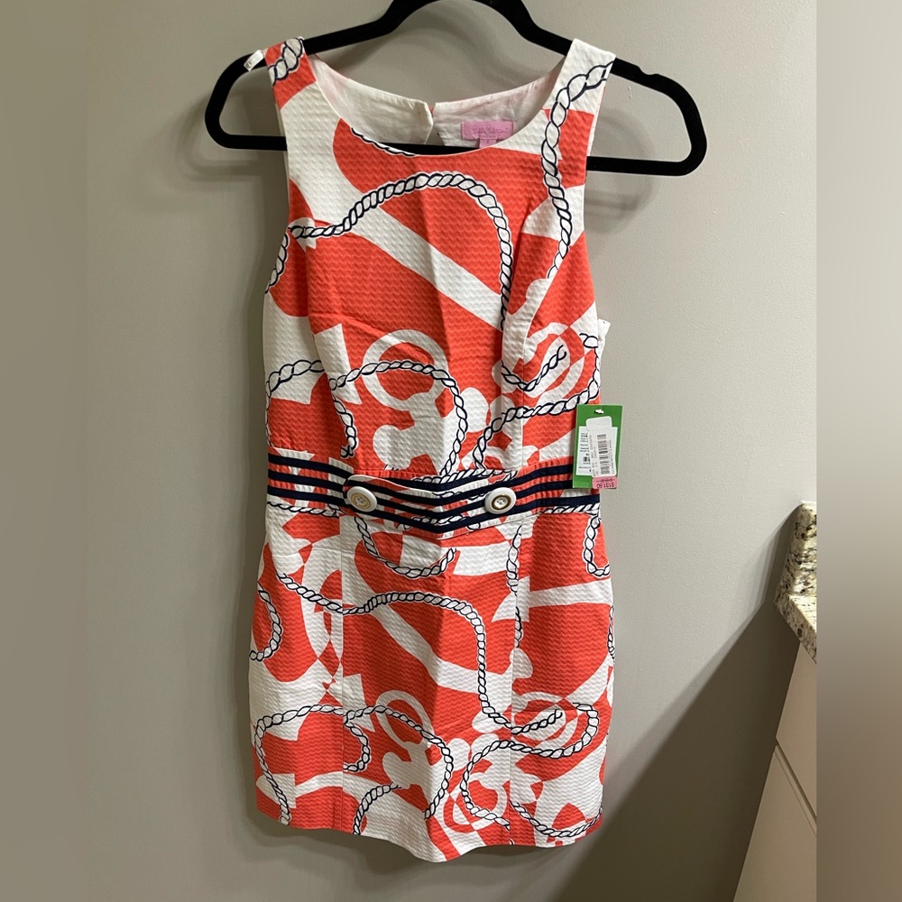 Lilly Pulitzer Orange Nautical Dress